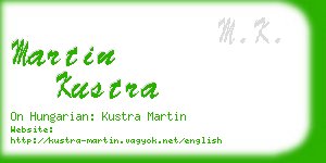 martin kustra business card